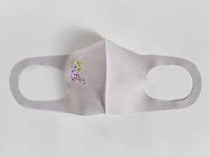 ワッフル刺繍マスク　藤柄